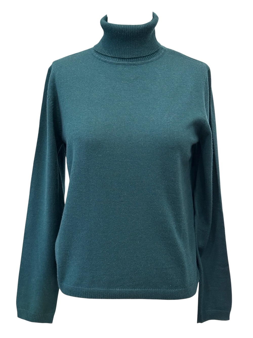 Pendleton Women's Classic Green Merino Wool Turtleneck Sweater Preppy Size Small